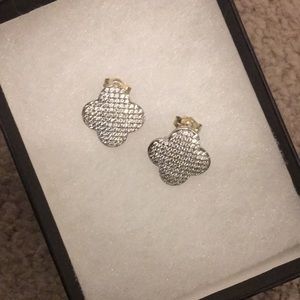 14kt and cz earrings